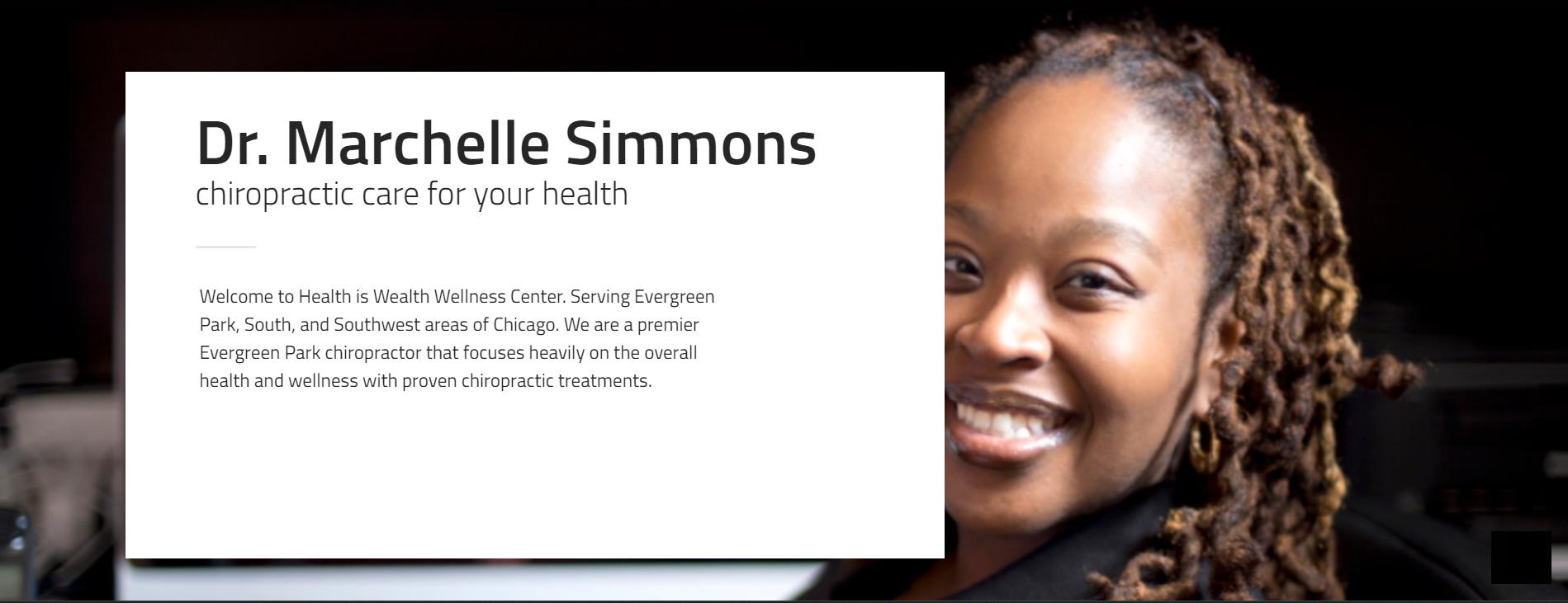 Dr. Marchelle Simmons, chiropractic care for your health Dr. Marchelle Simmons, chiropractic care for your health